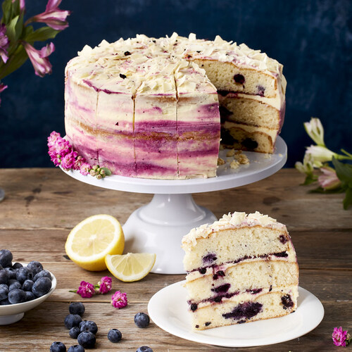 Blueberry Lemon Triple Layer Cake